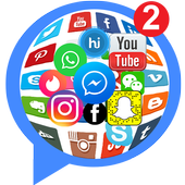 All Social Network 2018 - All in One Messenger icon