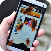 Cockroach on Mobile Screen Prank icon