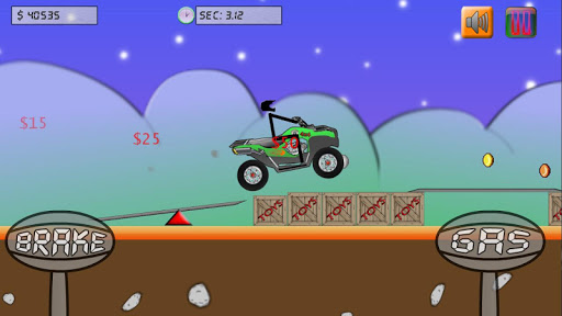 Stickman ATV hill racing screenshot 2
