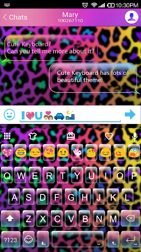 Rainbow Cheetah Emoji Keyboard screenshot 1