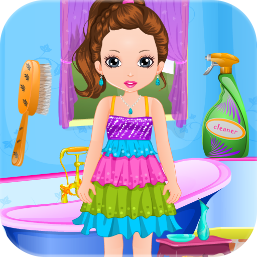Girl Bathroom Cleaning - House Cleanup icon