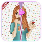 Girly picture Ziper lock scren icon