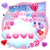 Thème du clavier pastel de l'amour coloré icon