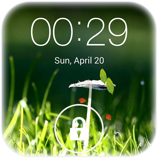 Spring live wallpaper lock icon