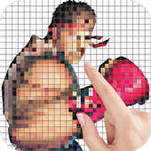 Fighter Riu Color by Number - Pixel Art Game icon