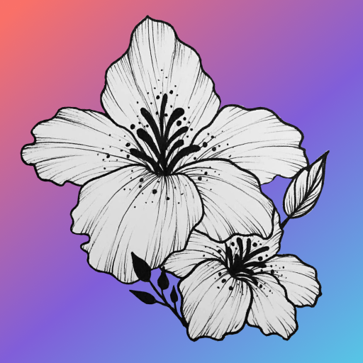 How to draw Flowers: draw Rose icon