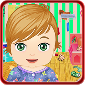 Room cleaning girls games icon