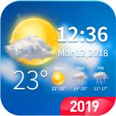 Live weather & clock widget on 9Apps