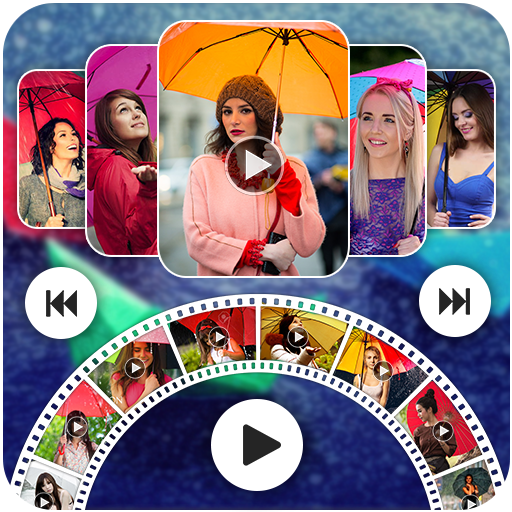 Rainy Photo Video Maker with Music icon