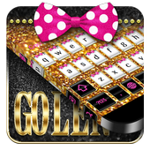 Golden Bow Keyboard أيقونة