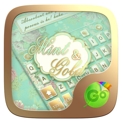 Mint &amp; Gold GO Keyboard theme icon