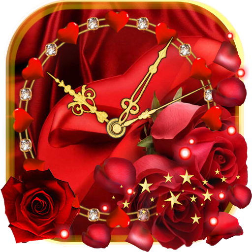 Roses Valentine Clock Live Wallpaper icon