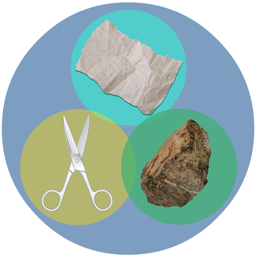 Rock, paper or scissors for two icon