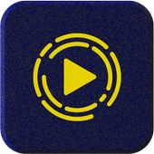 Yellow video player icon