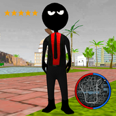 Agent Stickman Killer Rope Hero Mafia Crime icon
