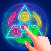 Fidget Spinner Neon icon