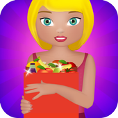 supermarket shopping kids game icon