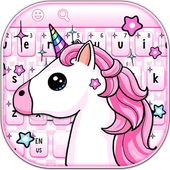 Cute Pink Unicorn Keyboard icon