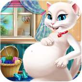 Talking Cat Pregnant Mommy Newborn Baby