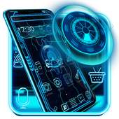 Blue Neon Hi Tech Theme on 9Apps