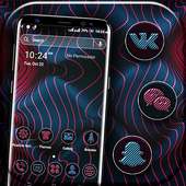 Curved Spiral Pink Blue Launcher Theme on 9Apps