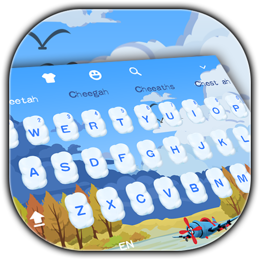 Blue cat sky keyboard icon