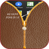 Leather Zipper Screen Lock icon