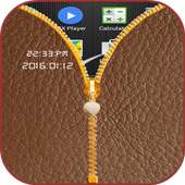 Leather Zipper Screen Lock