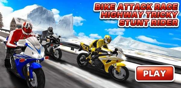 Bike Attack Race Highway Tricky Stunt Rider screenshot 1
