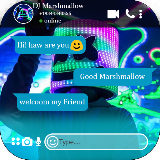 fake call and chat live from Marshmello Prank icon