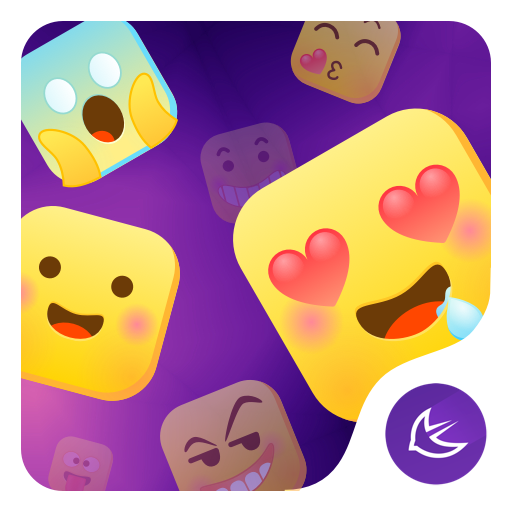 Yellow Mini Cute Emoji - APUS Launcher theme icon