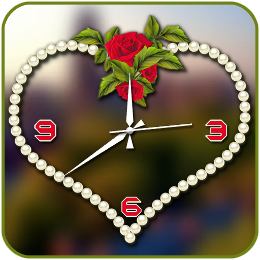 Heart clock live wallpaper icon