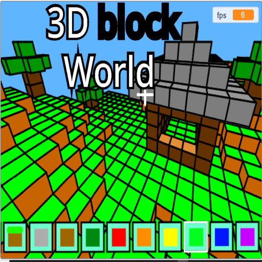 3d block world icon