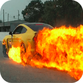 Racing in Car 3D icon