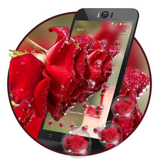 ikon Waterdrop， Flower，Pink Theme &amp; Wallpaper