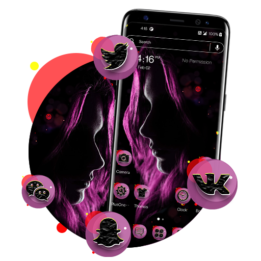 Dark Girl Launcher Theme icon
