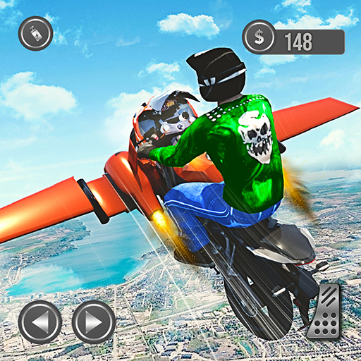 Fliegend Motorrad Kunststück Reiten Simulator icon