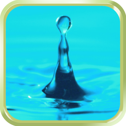 Water drops, bubbles, waves icon