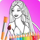 Coloring pages for girls icon