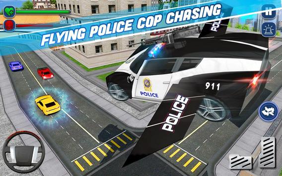 Flying Car Chase Driving Simulator : Cop Car Games screenshot 8