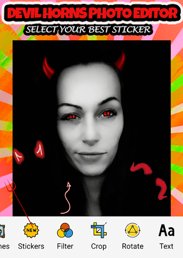 Neon devil horns photo editor - For Snap Girls screenshot 3