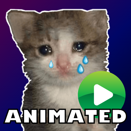 Sad cats sticker. icon