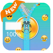 Emoji Zipper Lock Screen icon