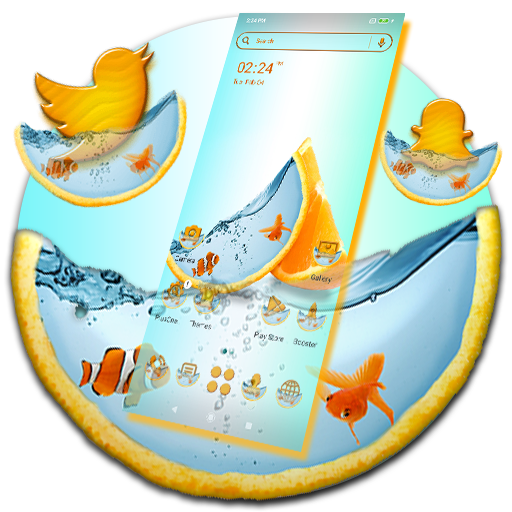 Lemon Fish Water Launcher Theme icon