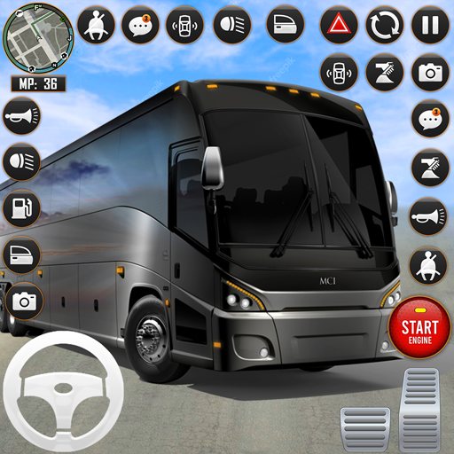 Modern Bus Coach Driving Games أيقونة