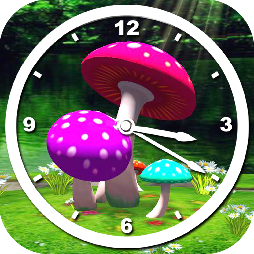 3D Mushroom Clock Live Wallpaper icon