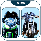 Man Moto Bike Rider Dual Photo Editor أيقونة