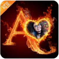 Fire Text Photo Frame