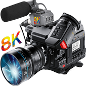 8K HD Video camera icon