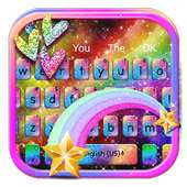 Glitter Rainbow Keyboard Theme on 9Apps